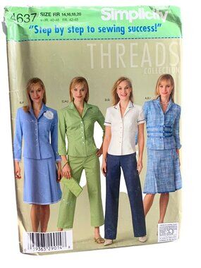 Simplicity Sewing Pattern 4637 Size 14 16 18 20 Womens Jacket Skirt Pant Uncut 2